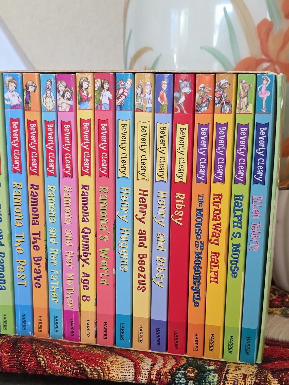Beverly Cleary Paperback Book Set - Colorful Spines